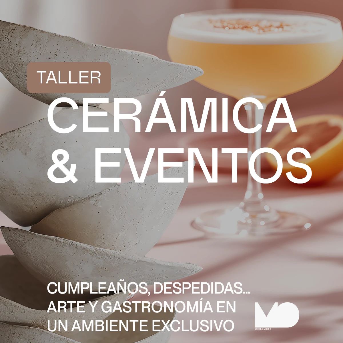 talleres privados de cerámica para cumpleaños, despedidas de soltera